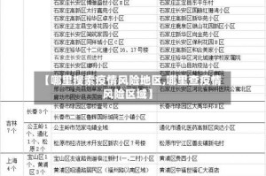 【哪里搜索疫情风险地区,哪里查疫情风险区域】