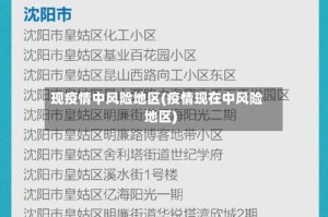 现疫情中风险地区(疫情现在中风险地区)
