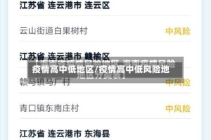 疫情高中低地区/疫情高中低风险地